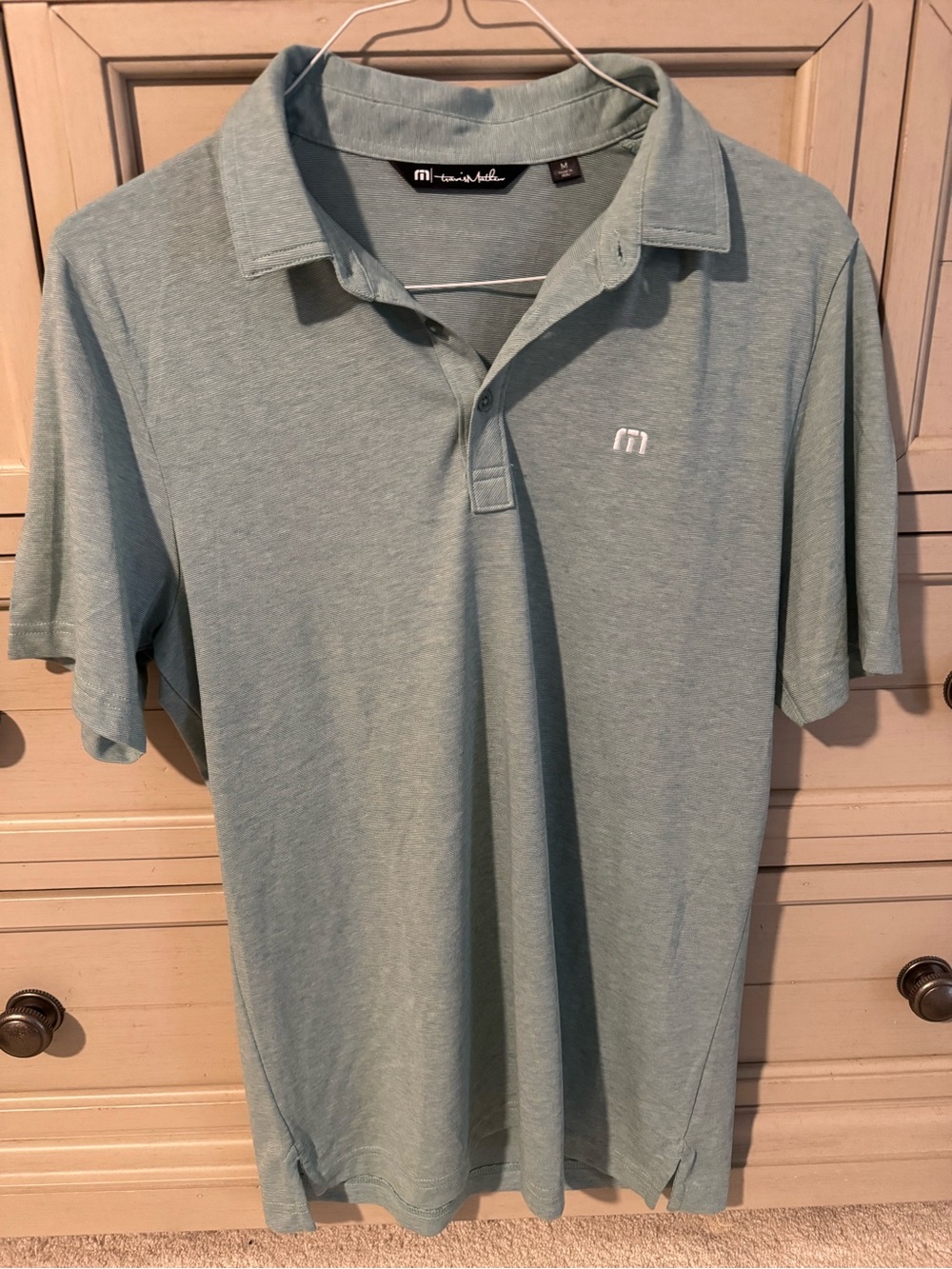 Travis Mathew Men's Heather Sage Polo